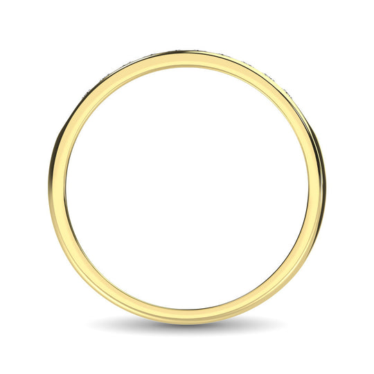 Oro amarillo de 14 quilates de 1 qt.Tw. Banda de m√°quina de diamante para hombre