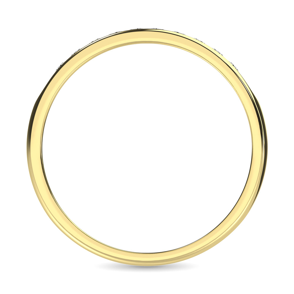 Oro amarillo de 14 quilates de 1/4 qt.Tw. Banda de m√°quina de diamante para hombre