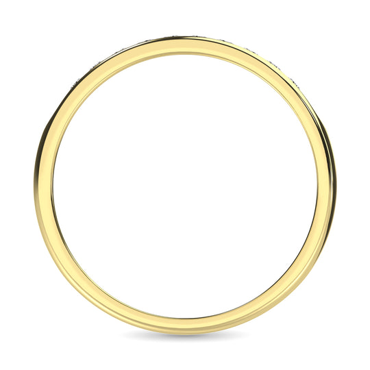 Oro amarillo de 14 quilates de 1/4 qt.Tw. Banda de m√°quina de diamante para hombre