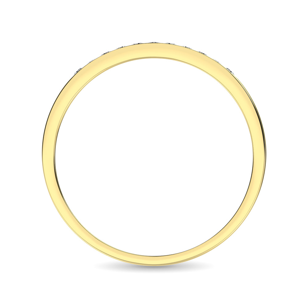 Banda de M√°quina para Mujer con Diamantes de 1/10 qt en Oro Amarillo de 14k