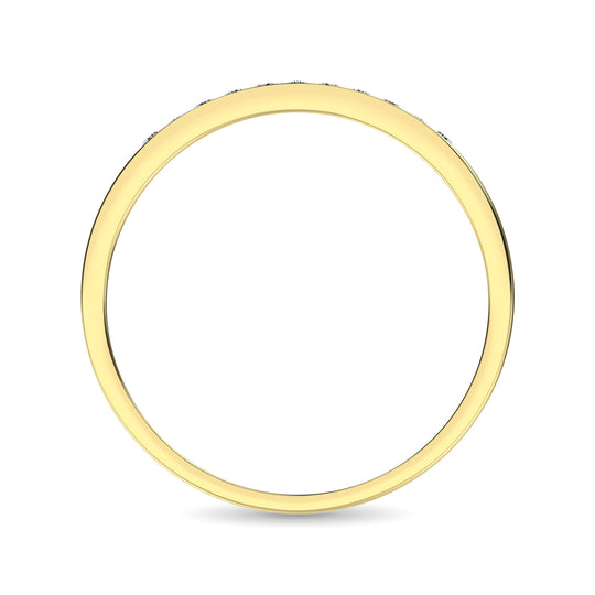 Banda de M√°quina para Mujer con Diamantes de 1/10 qt en Oro Amarillo de 14k