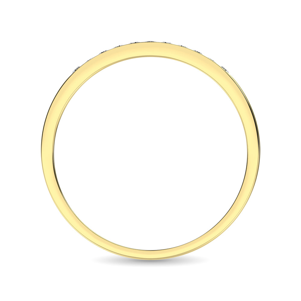 Oro amarillo de 14 quilates de 3/4 quilates total. Banda de m√°quina de diamantes para mujer