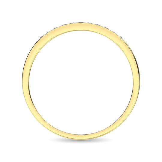 Oro amarillo de 14 quilates de 3/4 quilates total. Banda de m√°quina de diamantes para mujer