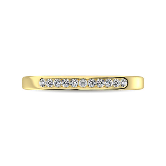 Oro amarillo de 14 quilates de 1 qt.Tw. Banda de m√°quina de diamantes para mujer