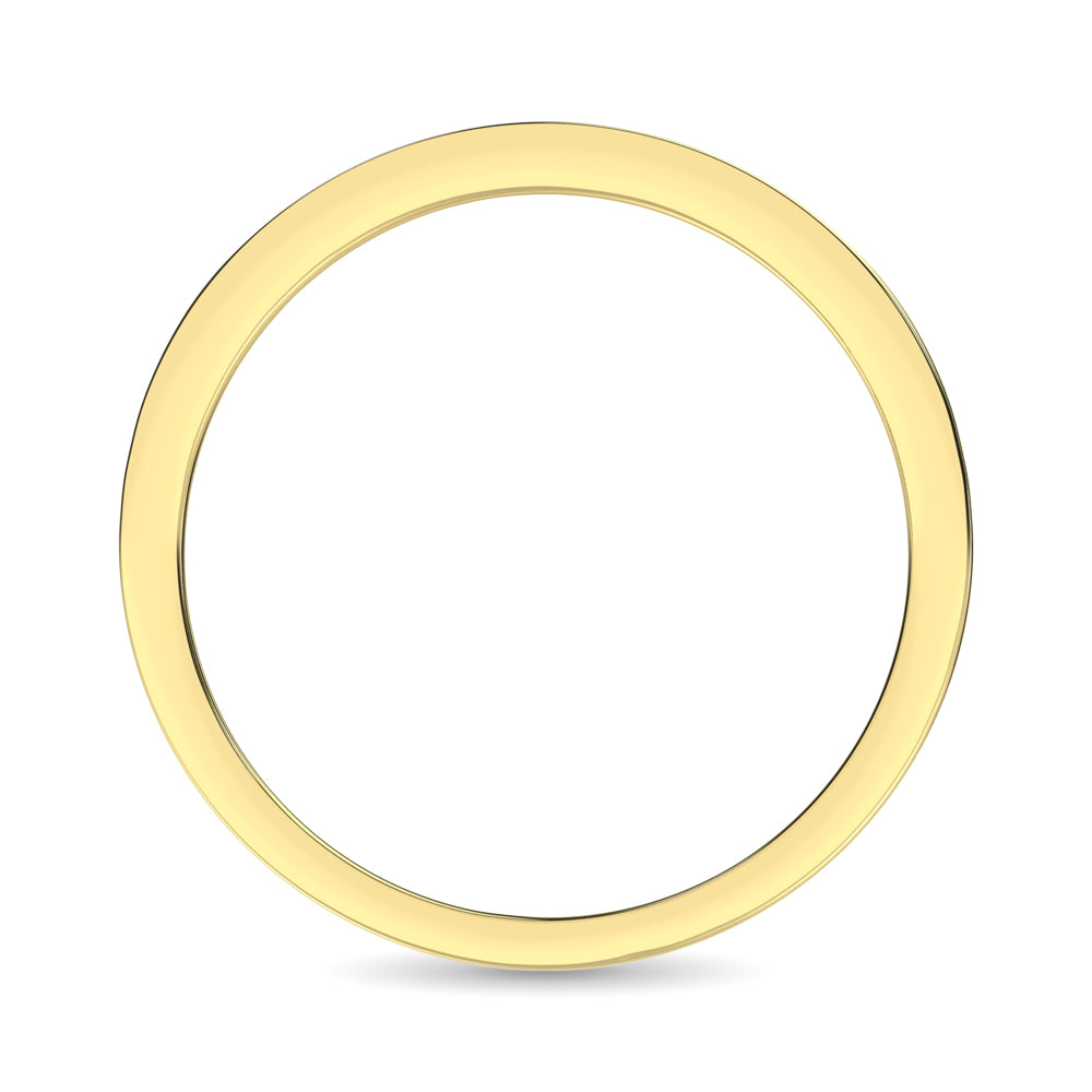 Oro amarillo de 14 quilates de 1/4 qt.Tw. Banda de m√°quina de diamantes para mujer