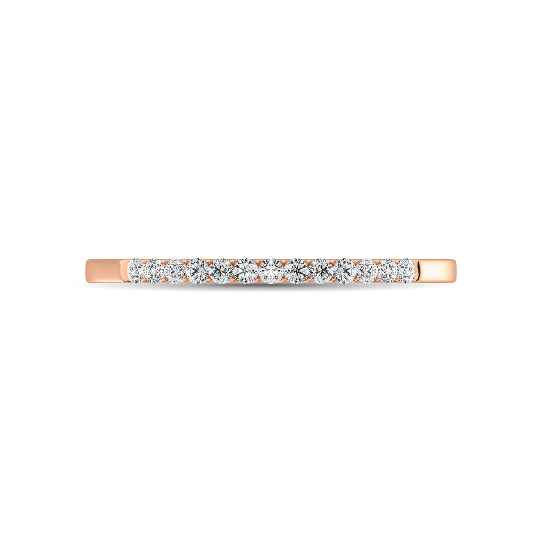 Banda de M√°quina para Mujer con Diamantes de 1/10 qt en Oro Rosa de 14k