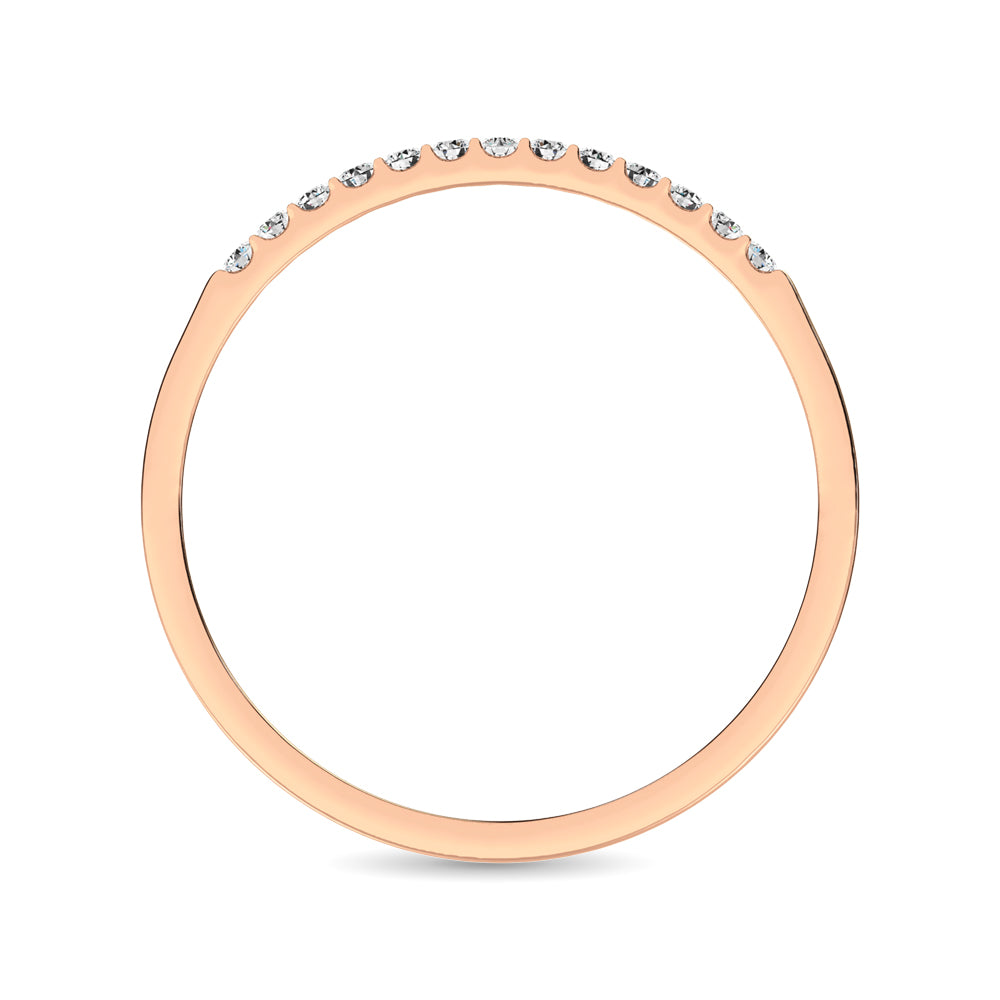 Banda de M√°quina para Mujer con Diamantes de 1/10 qt en Oro Rosa de 14k