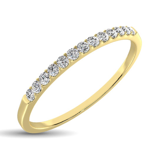 Banda de M√°quina para Mujer con Diamantes de 1/10 qt en Oro Amarillo de 14k