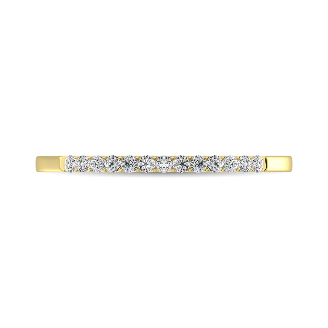 Banda de M√°quina para Mujer con Diamantes de 1/10 qt en Oro Amarillo de 14k