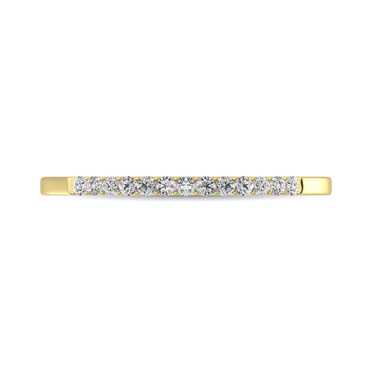 Banda de M√°quina para Mujer con Diamantes de 1/10 qt en Oro Amarillo de 14k