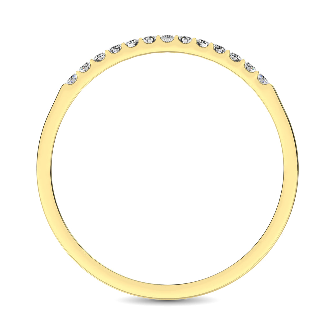 Banda de M√°quina para Mujer con Diamantes de 1/10 qt en Oro Amarillo de 14k