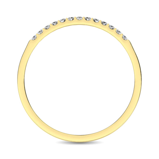 Banda de M√°quina para Mujer con Diamantes de 1/10 qt en Oro Amarillo de 14k