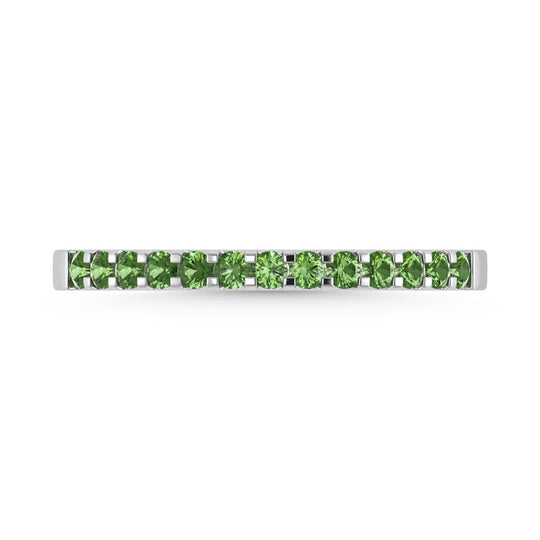 Churumbela en oro blanco de 14 quilates con Peridoto 1/4 Ct.Tw.