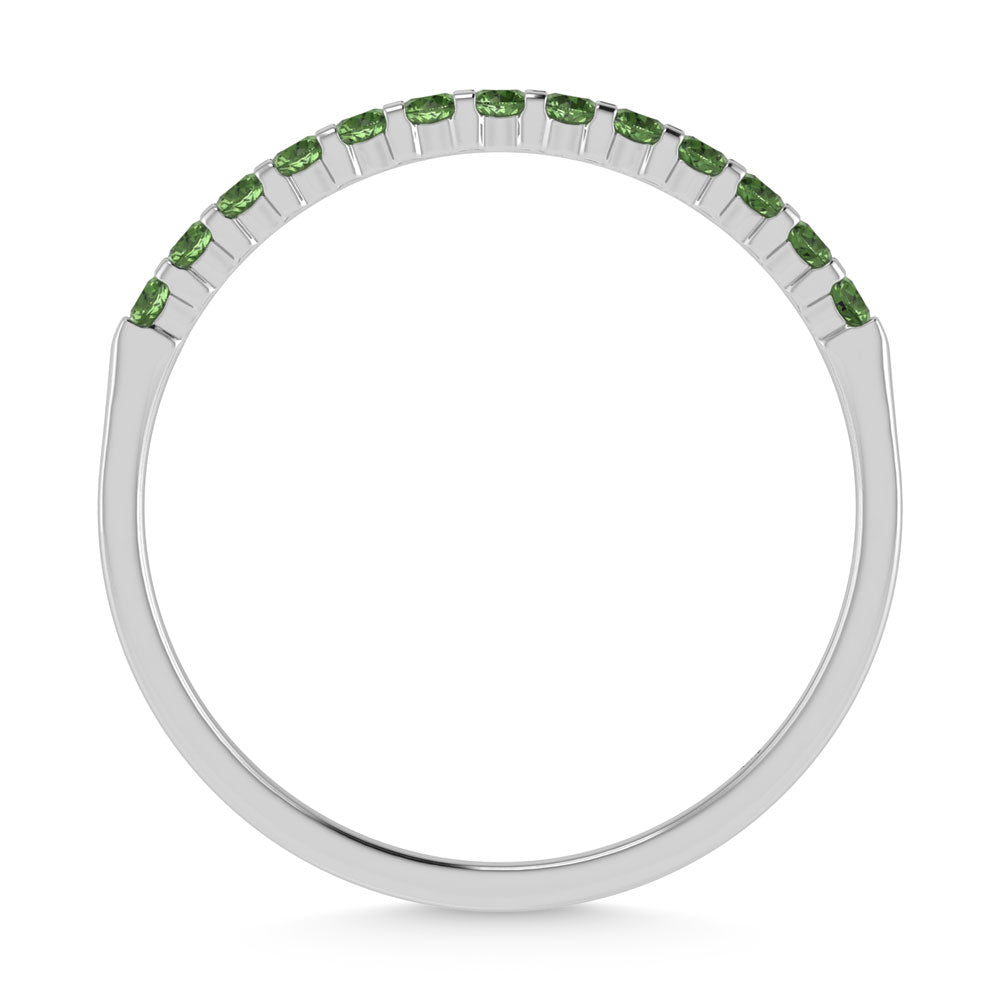 Churumbela en oro blanco de 14 quilates con Peridoto 1/4 Ct.Tw.