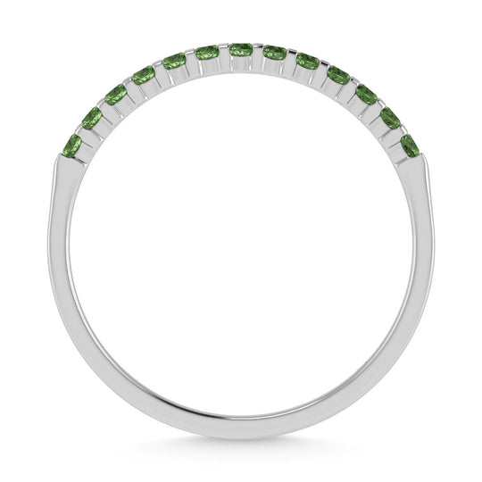 Churumbela en oro blanco de 14 quilates con Peridoto 1/4 Ct.Tw.