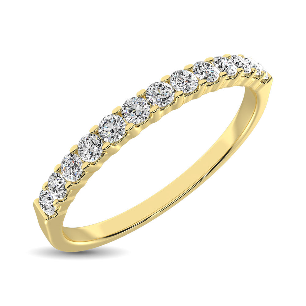 Banda de M√°quina para Mujer con Diamantes de 1/5 qt en Oro Amarillo de 14k