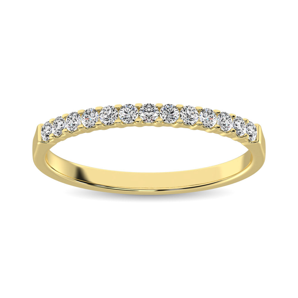 Banda de M√°quina para Mujer con Diamantes de 1/5 qt en Oro Amarillo de 14k