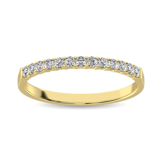 Banda de M√°quina para Mujer con Diamantes de 1/5 qt en Oro Amarillo de 14k