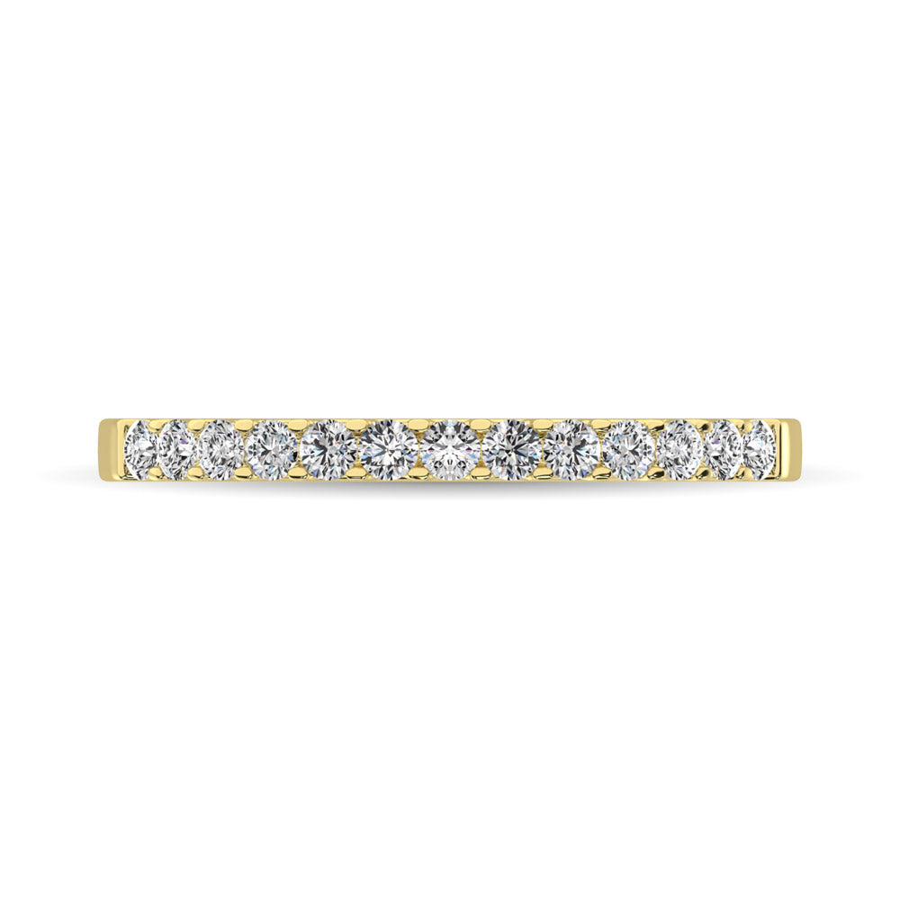 Banda de M√°quina para Mujer con Diamantes de 1/5 qt en Oro Amarillo de 14k