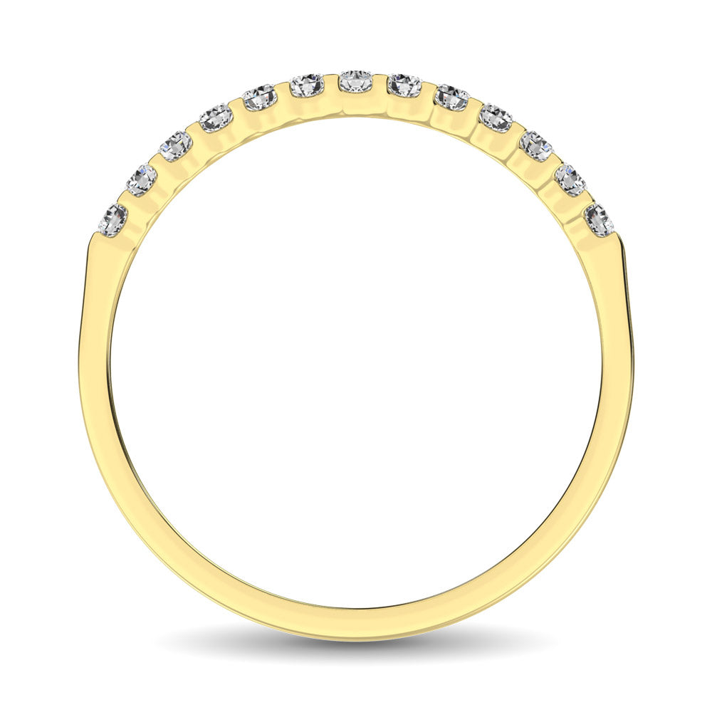 Banda de M√°quina para Mujer con Diamantes de 1/5 qt en Oro Amarillo de 14k