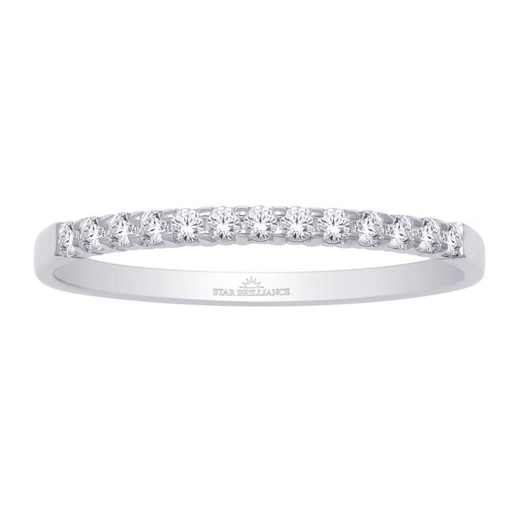 Banda de M√°quina para Mujer con Diamantes de 1/3 qt en Oro Blanco de 14k