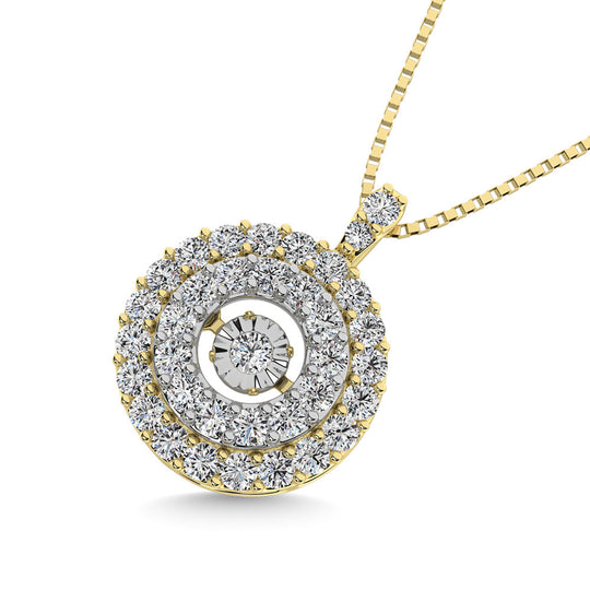 Diamante 3/8 Ct.Tw. Colgante brillante en oro amarillo de 10 quilates