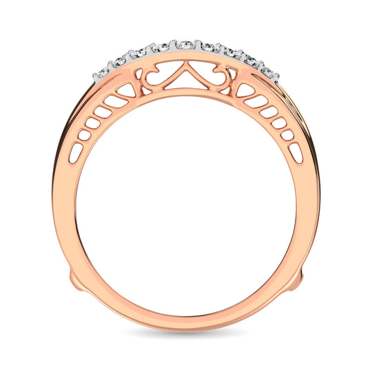 Anillo Protector de Diamantes de 1/4 qt en Oro Rosa de 10k