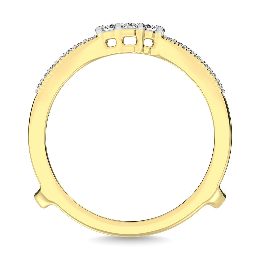 Diamante 1/4 Ct.Tw. Anillo protector en oro amarillo de 10 quilates