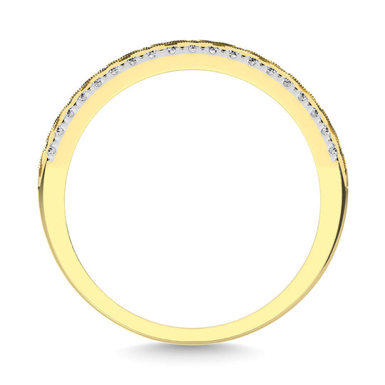 Banda para Hombre con Diamantes de 1/2 qt en Oro Bicolor de 14k