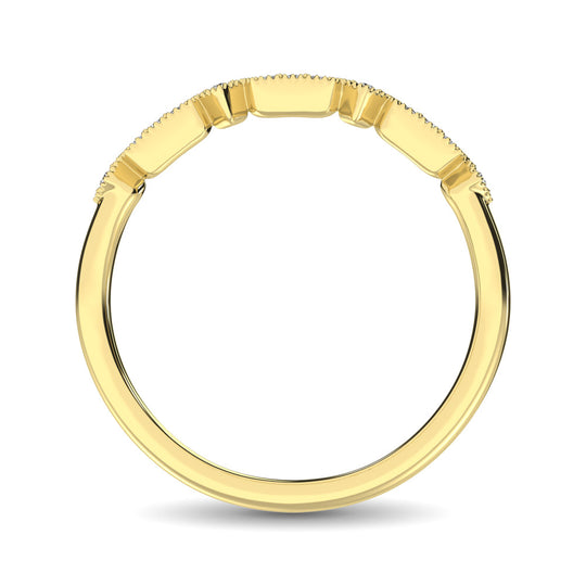 Banda Apilable en Oro Amarillo de 14k con Diamantes de 1/20qt