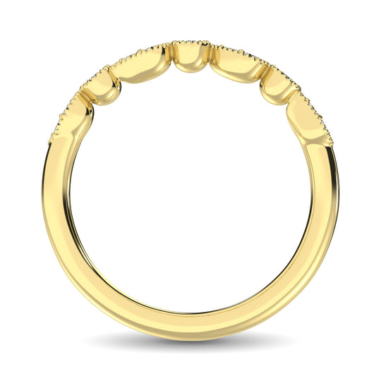 Banda Apilable de Diamantes de 1/10 qt en Oro Amarillo de 14k