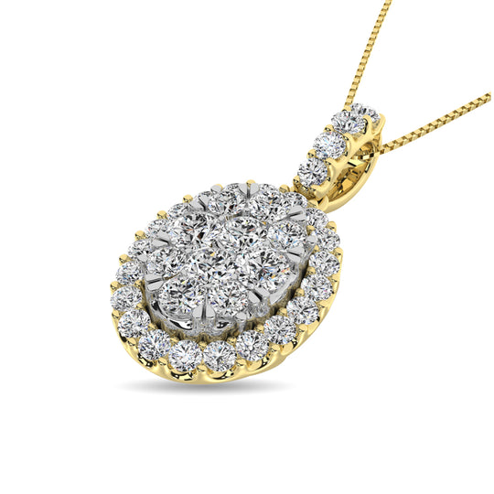 Diamante 5/8 Ct.Tw. Colgante de moda en oro amarillo de 14 quilates