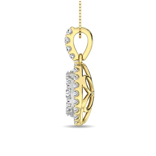 Diamante 5/8 Ct.Tw. Colgante de moda en oro amarillo de 14 quilates