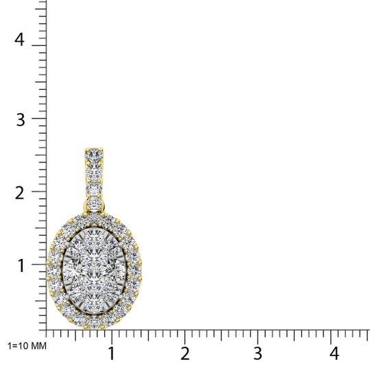 Diamante 5/8 Ct.Tw. Colgante de moda en oro amarillo de 14 quilates