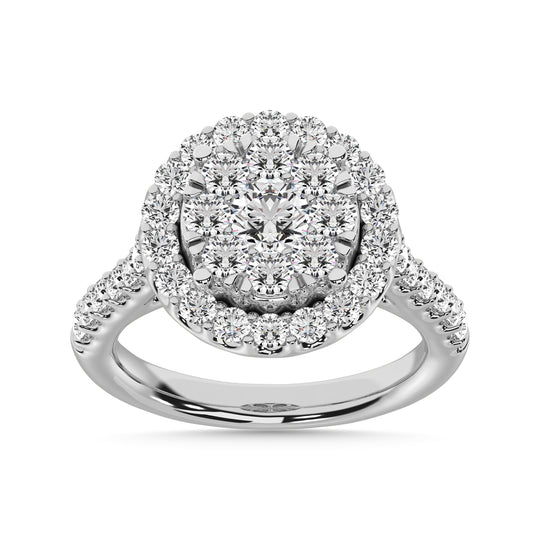 Diamante 3/4 Ct.Tw. Anillo de compromiso en oro blanco de 14 k