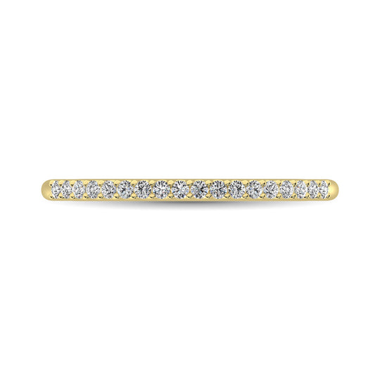 Alianza de Boda con diamantes de 1/10 qt en Oro Amarillo de 14k