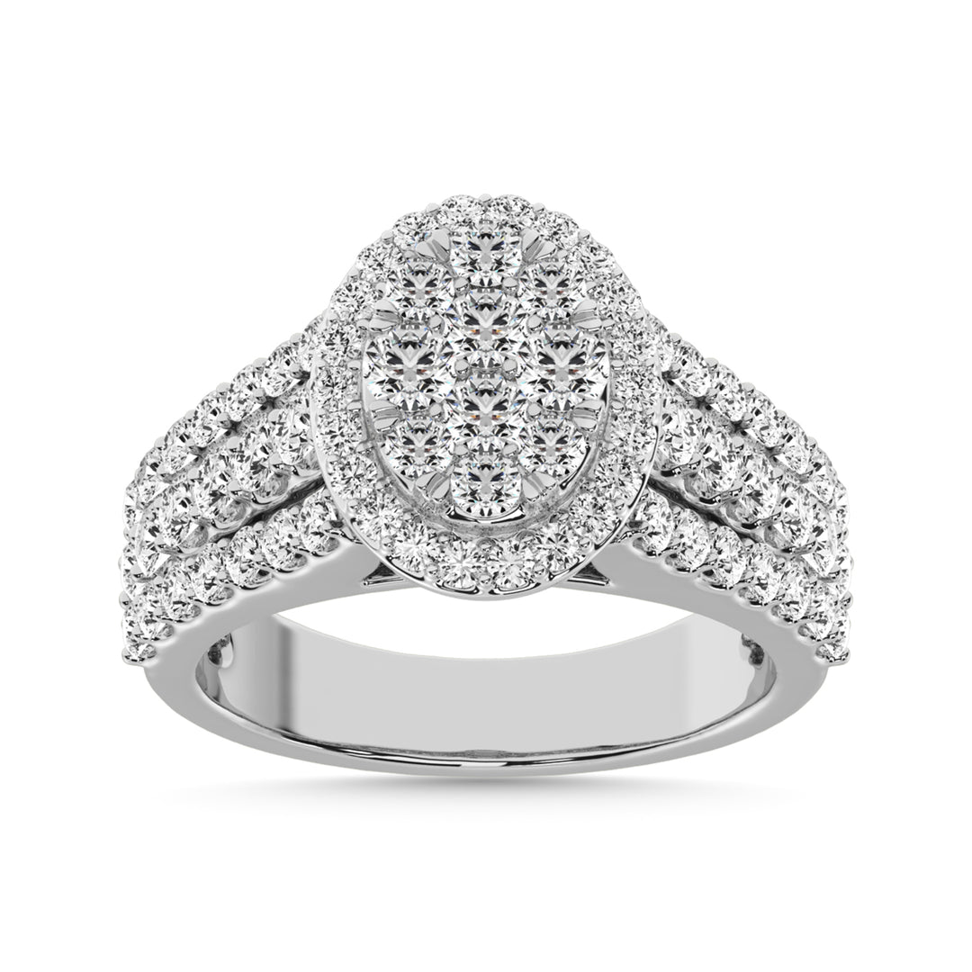 Diamante 1 3/4 Ct.Tw. Anillo de compromiso en oro blanco de 14 k