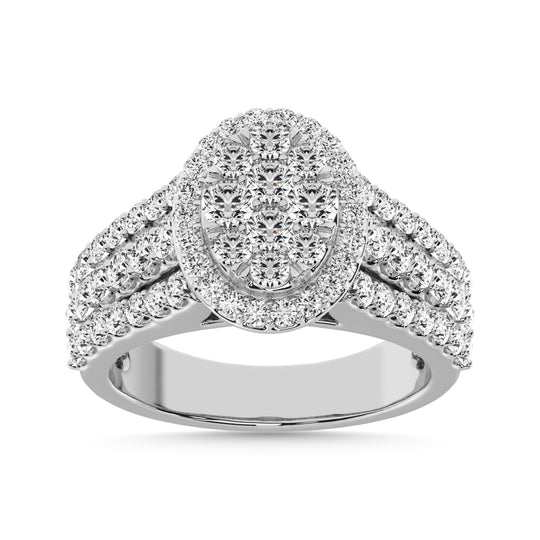 Diamante 1 3/4 Ct.Tw. Anillo de compromiso en oro blanco de 14 k