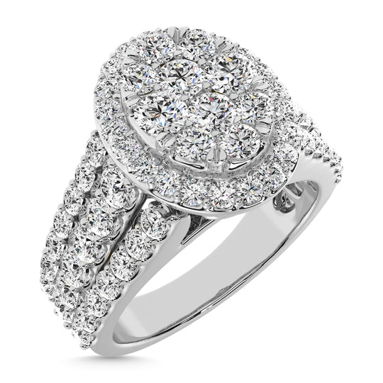 Diamante 1 3/4 Ct.Tw. Anillo de compromiso en oro blanco de 14 k