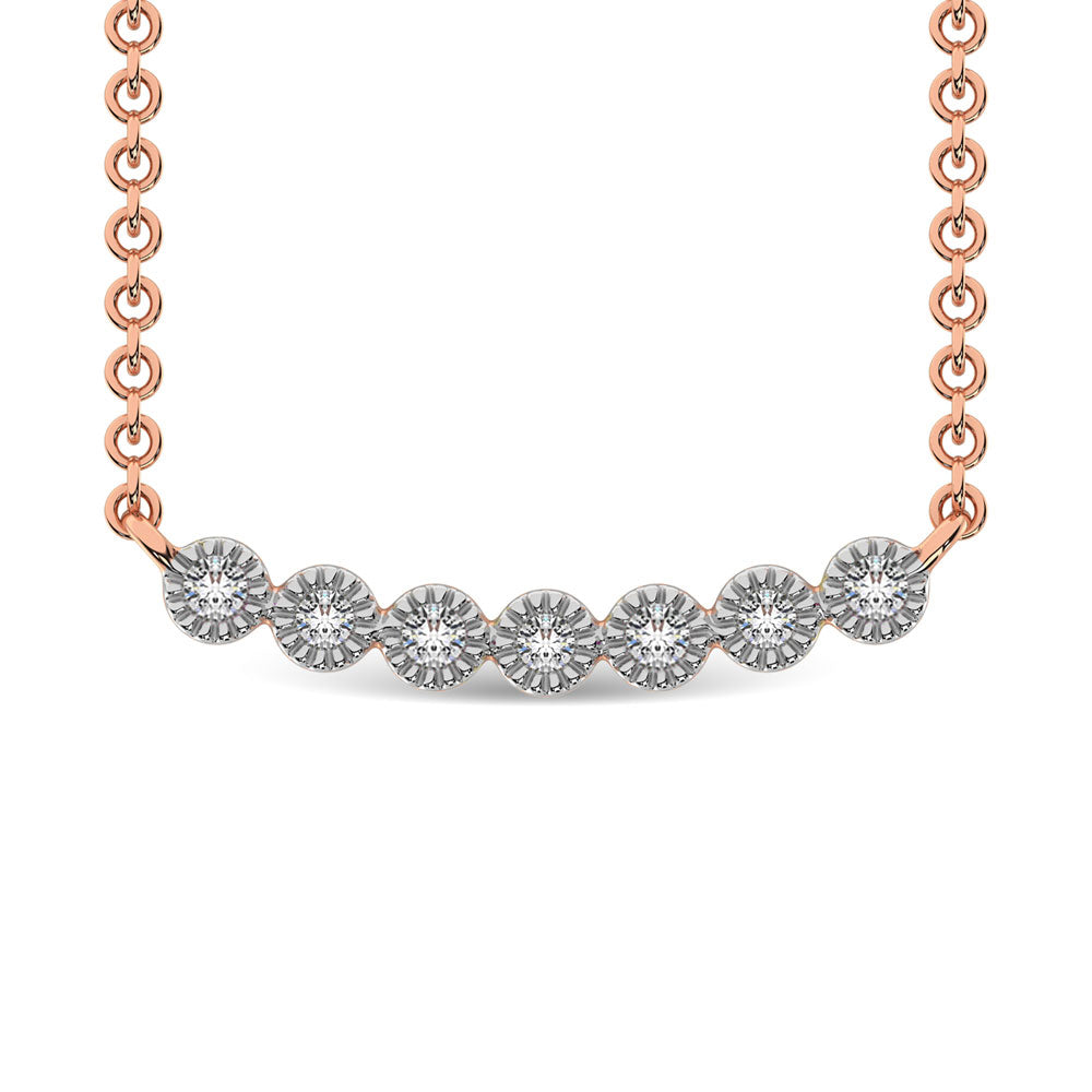 Diamante 1/10 Ct.Tw. Collar de moda en oro blanco de 10 quilates