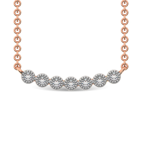 Diamante 1/10 Ct.Tw. Collar de moda en oro blanco de 10 quilates