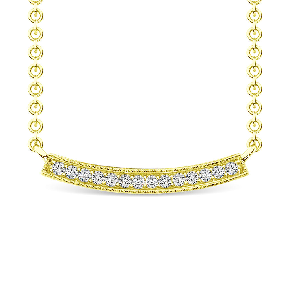 Diamante 1/10 Ct.Tw. Collar de moda en oro amarillo de 10 quilates