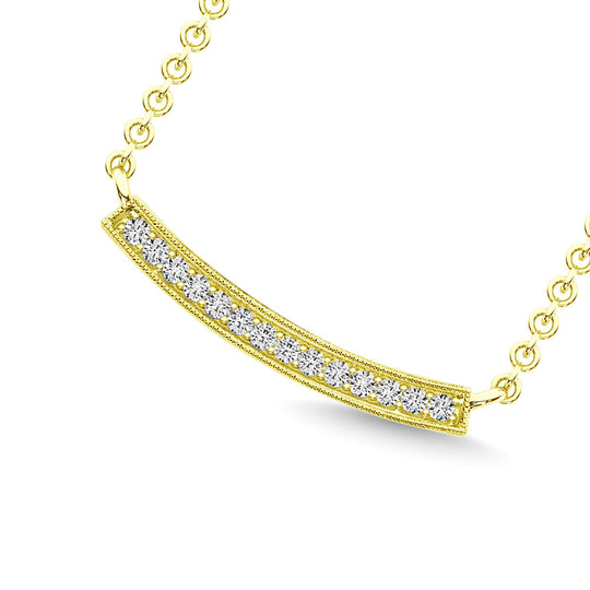 Diamante 1/10 Ct.Tw. Collar de moda en oro amarillo de 10 quilates