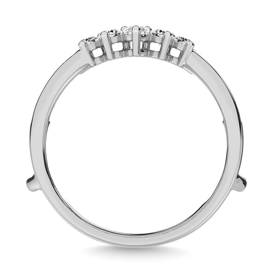 Diamante 3/4 Ct.Tw. Envolturas y realzadores redondos y baguette en oro blanco de 14 k