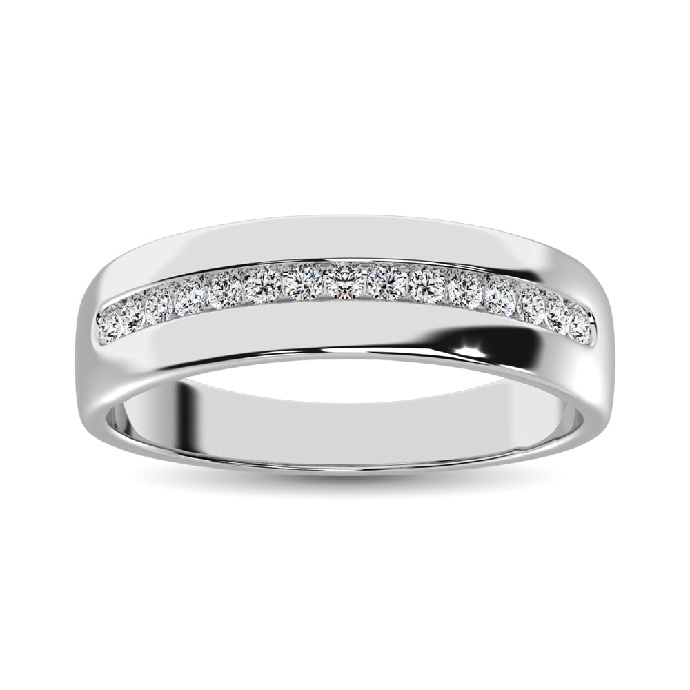 Diamante 1/4 Ct.Tw. Banda Fusion para hombre en oro de dos tonos de 10 quilates