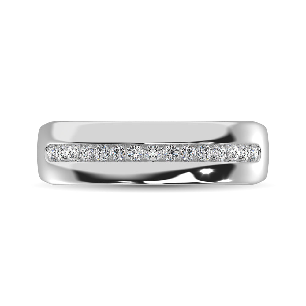 Diamante 1/4 Ct.Tw. Banda Fusion para hombre en oro de dos tonos de 10 quilates