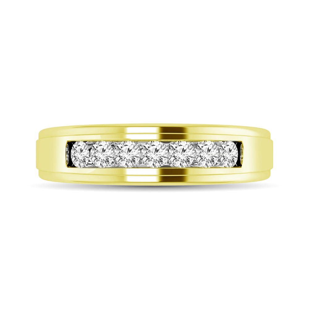 Diamante 1/6 Ct.Tw. Alianza de boda para mujer en oro amarillo de 10 quilates