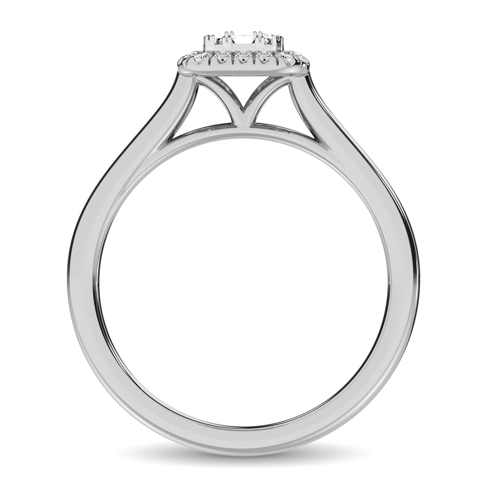 Diamante 1/3 Ct.Tw. Anillo de compromiso en oro blanco de 14 k