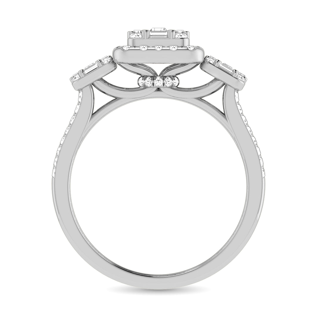 Diamante 7/8 Ct.Tw. Anillo de compromiso en oro blanco de 14 k