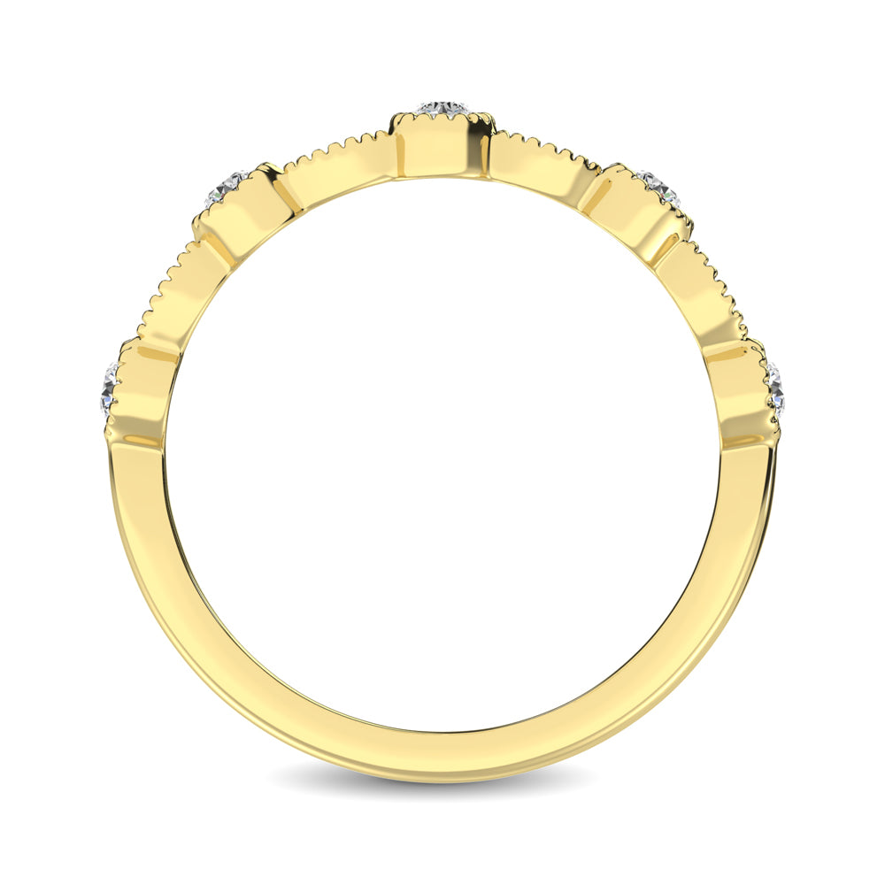 Banda de Diamantes de 1/6 qt en Oro Amarillo de 14k